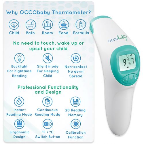  OCCObaby Clinical Forehead Baby Thermometer - Limited Edition with Flexible Tip Waterproof Digital...