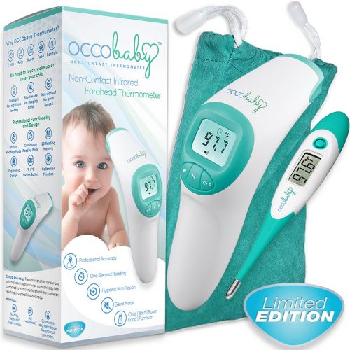  OCCObaby Clinical Forehead Baby Thermometer - Limited Edition with Flexible Tip Waterproof Digital...