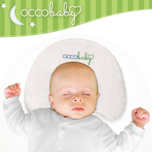  OCCObaby Baby Head Shaping Memory Foam Pillow | Cotton Cover & Bamboo Pillowcase | Keep...