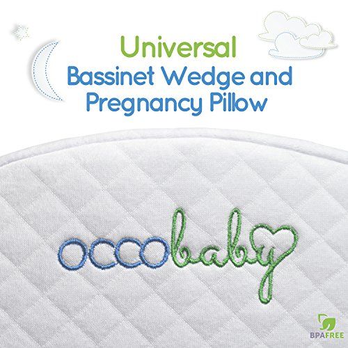  OCCObaby Universal Bassinet Wedge | Waterproof Layer & Handcrafted Cotton Removable Cover |...
