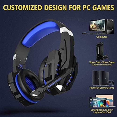  [아마존베스트]OCDAY Gaming Headset PS4 G9000 with Microphone, Audio Cable, Stereo Audio Bass and LED Flashlight PC Gaming Headset for PS4/Xbox Ones/Nintendo Switch etc.