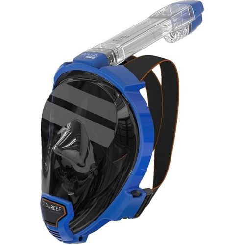  Ocean Reef Aria QR+ with Camera Holder and Snorkie Talkie Blue Size M/L