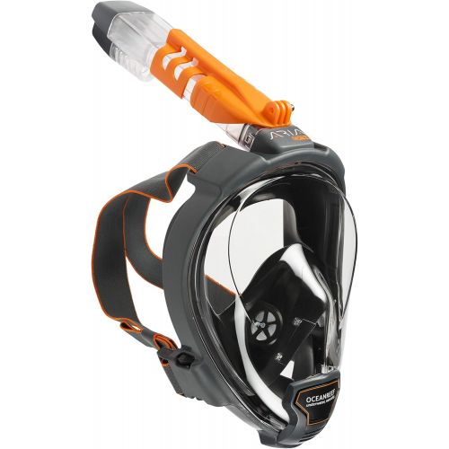  [아마존베스트]OCEAN REEF - Aria QR + Quick Release Snorkeling Mask - Full Face Snorkeling Mask - 180 Degree Underwater Vision - 5 Different Colors and 3 Sizes