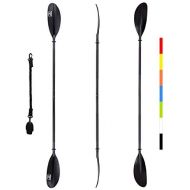OCEANBROAD Kayak Paddle 218cm/86in - 230cm/90.5in - 241cm/95in Alloy Shaft Kayaking Boating Oar with Paddle Leash 1 Paddle