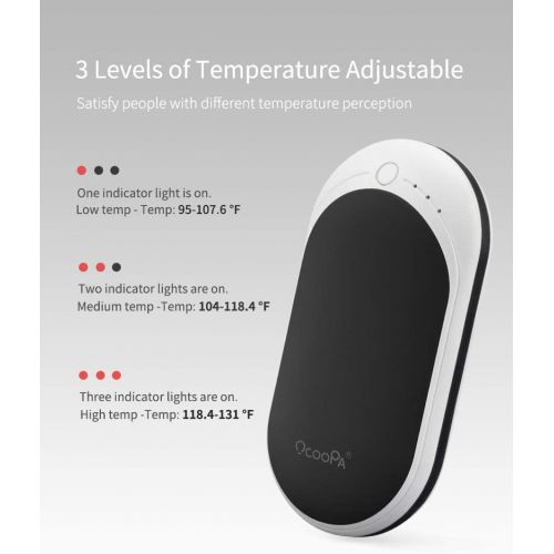 [아마존 핫딜] [아마존핫딜]OCOOPA Rechargeable Hand Warmer, 5200mAh Electric Portable Pocket Hand Warmers/Power Bank, Heat Therapy Great for Outdoor Sports, Winter Gifts for Women, Men