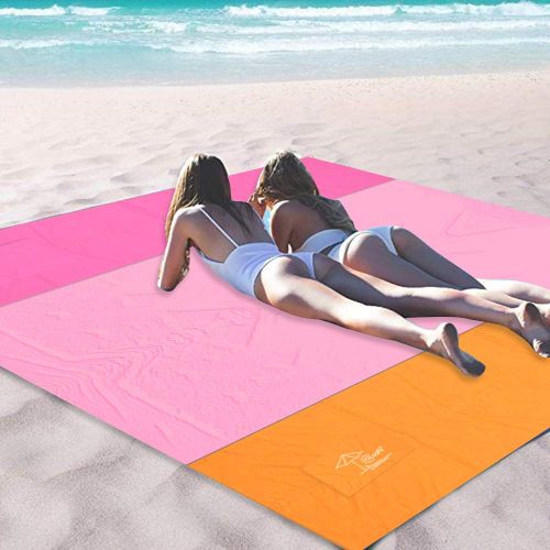  [아마존 핫딜]  [아마존핫딜]OCOOPA 200 x 200 cm XL Stranddecke, Sandfreie Picknickdecke Campingdecke Strandtuch, aus Weiches Nylon mit Tasche, Wasserdicht, Schnell Trocknend, Ultraleicht, Tragbar, Rosa