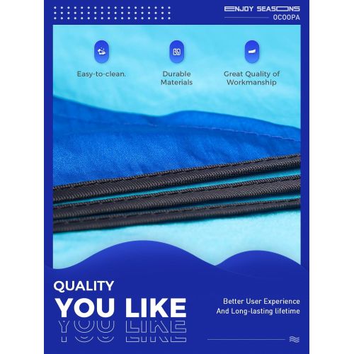  OCOOPA Diveblues S09 Sandproof Beach Blanket Waterproof, Extra Large 8 Persons Family Size, Comfortable Parachute Nylon, Cozy& Chic, Compact& Light, Reinforced Windproof, 4 Stakes&