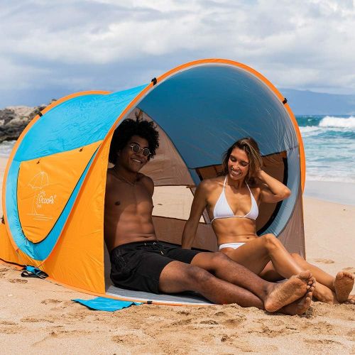  OCOOPA Beach Tent, Large Pop Up Beach Tent for 4 People, Anti-UV Automatic Beach Tent Camping Sun Shelter Instant Portable, 4 Sides Ventilation Design Sun Shelter Tents, Suitable f