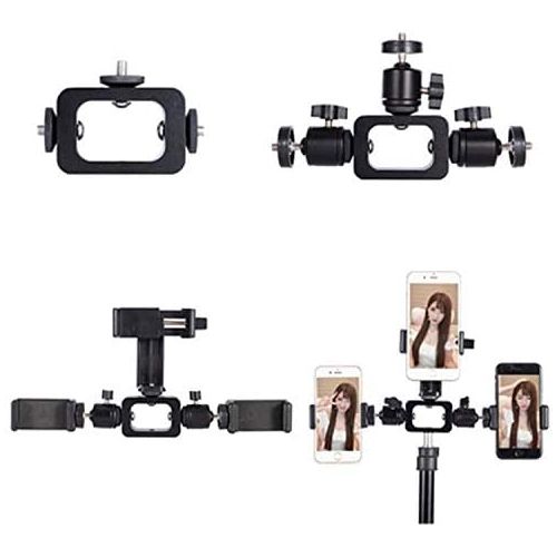  OCTO MOUNTS Tripod Mount Adapter Kit for 3 Devices. Works with Smartphones, iPhone, Android, GoPros, DSLR Cameras, Mic, LED, Ring Lights. Perfect for Vlogging, YouTube, Live Streaming, Tik Tok