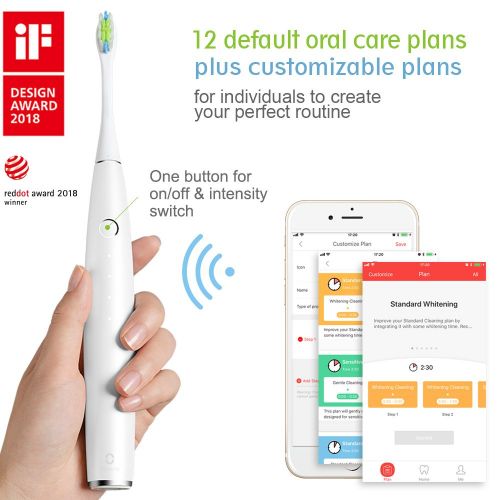  OClean Sonic Electric Toothbrush - Oclean One Rechargeable Toothbrushes with 60-Day Use for Each...