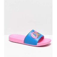 ODD FUTURE Odd Future Sliders Turquoise & Pink Slide Sandals