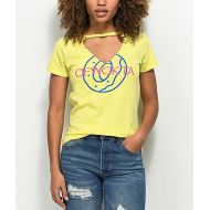 ODD FUTURE Odd Future OFWGKTA Cutout V-Neck Yellow T-Shirt