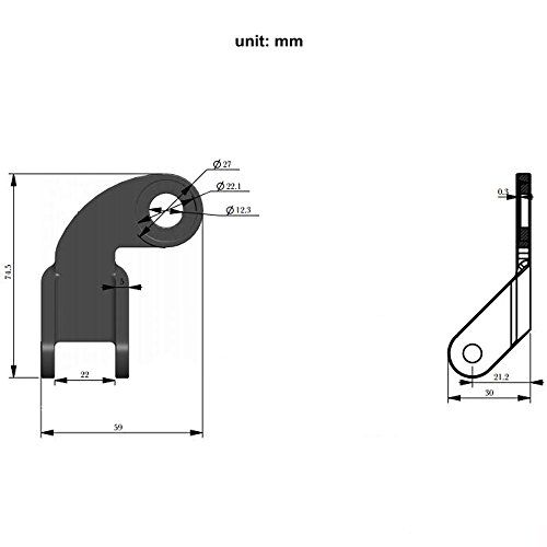  ODIER Bike Trailer Coupler 12.2MM Steel Hitch for Burley Trailers Replacement Connector