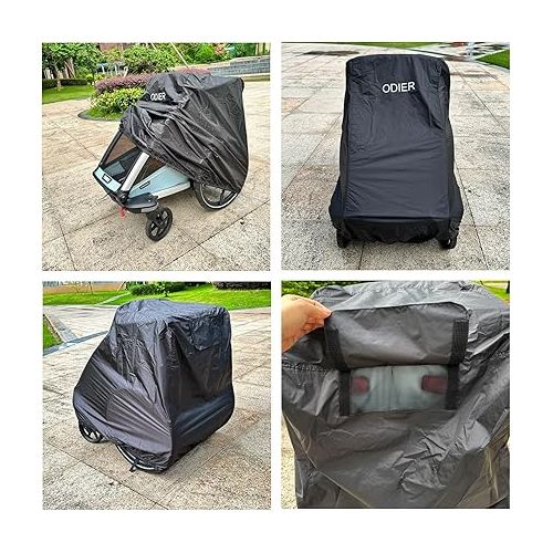  Bike Trailer Cover for Thule Chariot Waterproof Storage Cover Specially designed for Thule Chariot Bicycle Trailers (for single seat trailer)