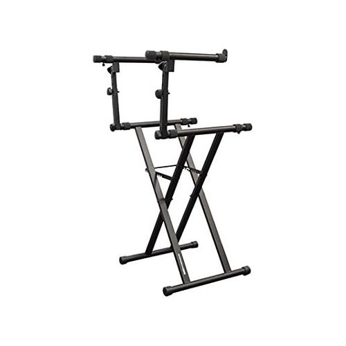  ODYSSEY LTBXS2 Two Tier X-Stand: Heavy-Duty Double Braced Dj Coffin / Keyboard Stand