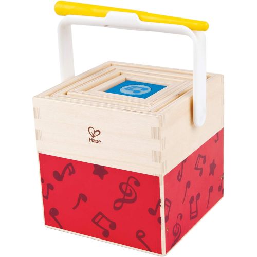  [아마존베스트]Odyssey Toys Hape Stacking Music Set | Colorful 6 Piece Musical Box Toy, Wooden Set for Kids 18 Months+