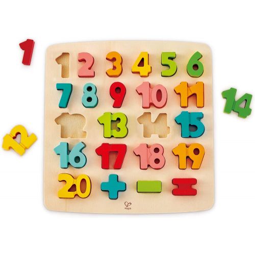  [아마존베스트]Odyssey Toys Hape Chunky Number Puzzle (10 Pieces), Multicolor, 5 x 2