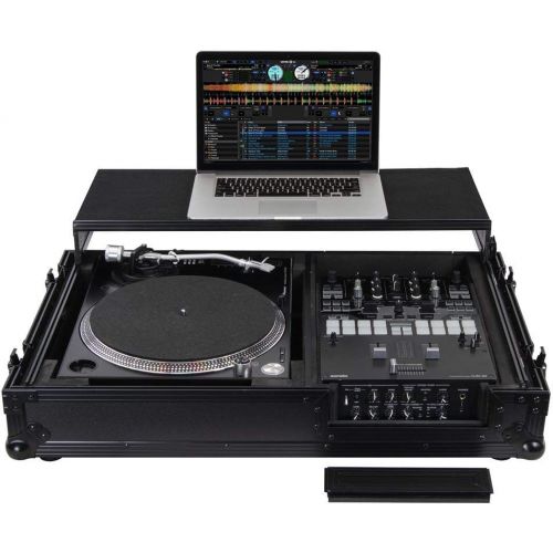  ODYSSEY Odyssey FZGS1BM10WBL Black Single Turntable DJ Coffin for 10-inch Mixer