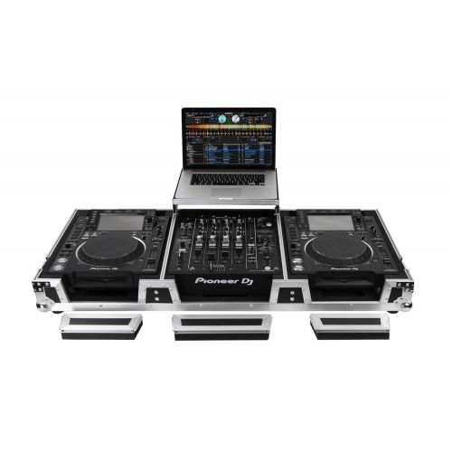  ODYSSEY Odyssey FZGSL12CDJWR - 12 DJ Mixer & 2x Large Format Tabletop Players Coffin