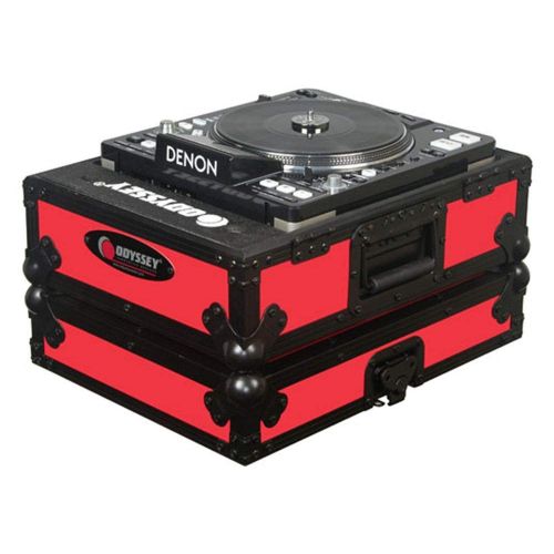  ODYSSEY Odyssey FRCDJBKRED Lrg Format CD Plyr Case (Red Single Table Top CD  DVD Player Case