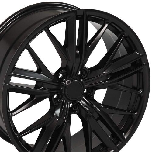  OE Wheels 20 Inch Fits Chevy Camaro 10-2018 ZL1 Style CV25 20x9.5/20x8.5 Rims Satin Black SET