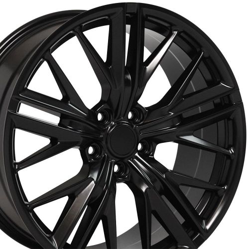  OE Wheels 20 Inch Fits Chevy Camaro 10-2018 ZL1 Style CV25 20x9.5/20x8.5 Rims Satin Black SET