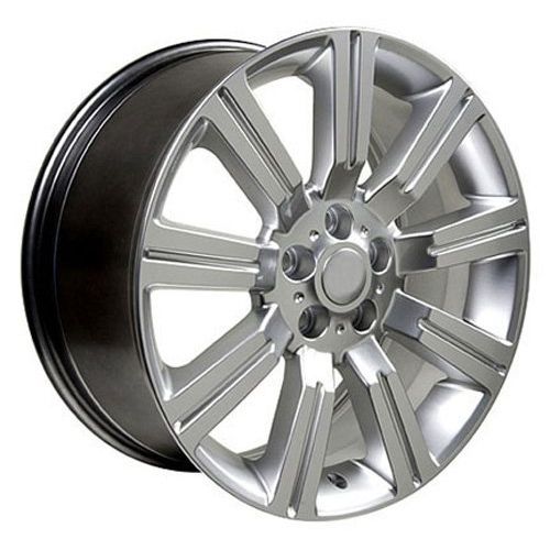  OE Wheels LLC OE Wheels 22 Inch Fits Land Rover Discovery II LR3 LR4 Range Rover Range Rover Sport Stormer Style LR01 Hyper Silver 22x10 Rim Hollander 72200