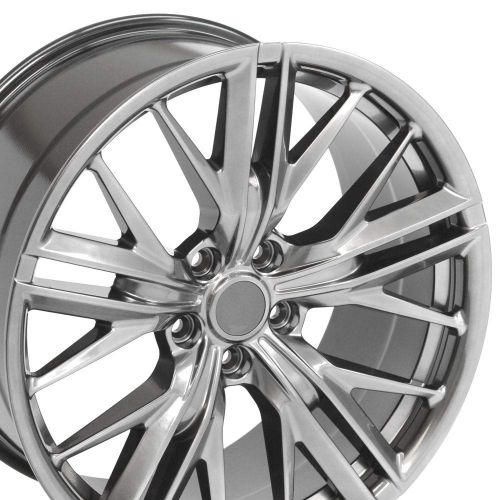  OE Wheels LLC OE Wheels 20 Inch Fits Chevy Camaro 10-2018 ZL1 Style CV25 20x9.5/20x8.5 Rims Hyper Black SET