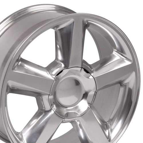  OE Wheels LLC OE Wheels 20 Inch Fits Chevy Silverado Tahoe GMC Sierra Yukon Cadillac Escalade CV83 20x8.5 Rims Polished SET