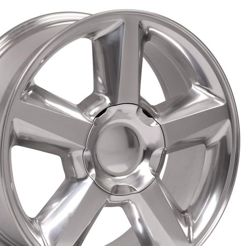  OE Wheels LLC OE Wheels 20 Inch Fits Chevy Silverado Tahoe GMC Sierra Yukon Cadillac Escalade CV83 20x8.5 Rims Polished SET