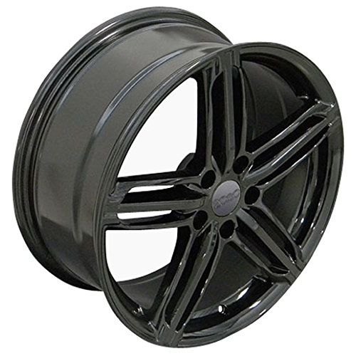  OE Wheels LLC OE Wheels 18 Inch Fits Volkswagen CC Beetle Audi A3 A8 A4 A5 A6 TT RS6 Style AU12 35 Offset Gloss Black 18x8 Rim