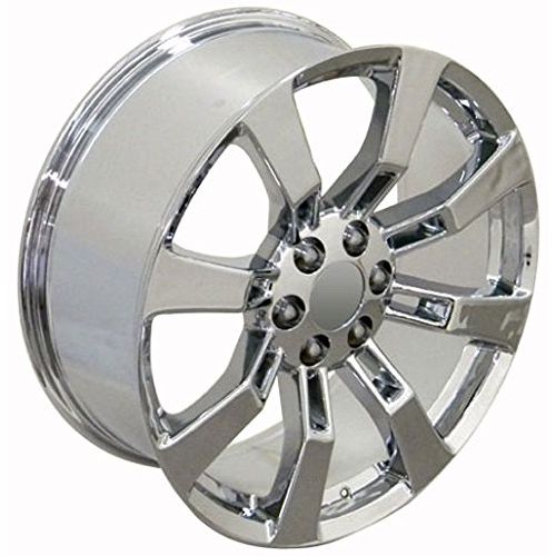  OE Wheels LLC OE Wheels 20 Inch Fits Chevy Silverado Tahoe GMC Sierra Yukon Cadillac Escalade Style CA82 20x8.5 Rims Chrome SET