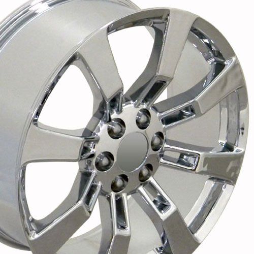  OE Wheels LLC OE Wheels 20 Inch Fits Chevy Silverado Tahoe GMC Sierra Yukon Cadillac Escalade Style CA82 20x8.5 Rims Chrome SET