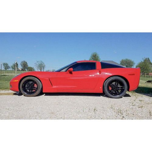  OE Wheels LLC OE Wheels 19 Inch Fits Chevy Corvette C6 Z06 Style CV07B 19x10/18x9.5 Rims Gloss Black SET