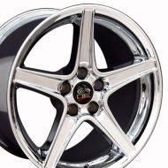 OE Wheels LLC OE Wheels 18 Inch Fits Ford Mustang 1994-2004 Saleen Style FR06B Chrome 18x10 Rim