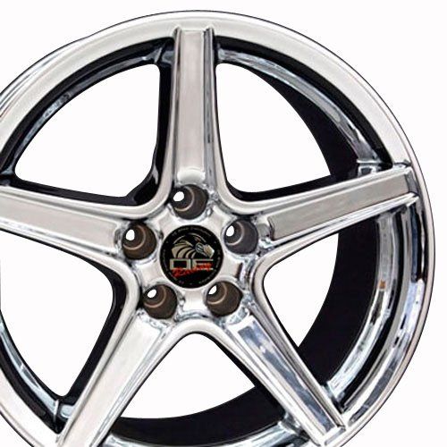  OE Wheels LLC OE Wheels 18 Inch Fits Ford Mustang 1994-2004 Saleen Style FR06B Chrome 18x10 Rim