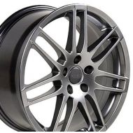 OE Wheels LLC OE Wheels 18 Inch Fits Volkswagen CC Beetle Audi A3 A8 A4 A5 A6 TT RS4 Style AU05 Hyper Silver 66.6 18x8 Rim