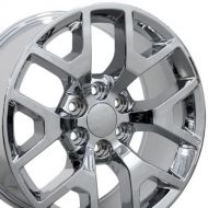 OE Wheels LLC OE Wheels 22 Inch Fits Chevy Silverado Tahoe GMC Sierra Yukon Cadillac Escalade CV92 Chrome 22x9 Rim Hollander 5656