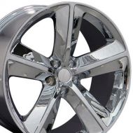 OE Wheels LLC OE Wheels 20 Inch Fits Dodge Challenger Charger SRT8 Magnum Chrysler 300 SRT8 SRT Style DG05 20x9 Rims Chrome SET
