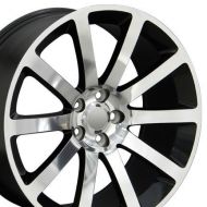 OE Wheels LLC OE Wheels 20 Inch Fits Chrysler 300 Challenger SRT8 Charger SRT8 Magnum 300 SRT Style CL02 20x9 Rims Polished with Black Pockets SET
