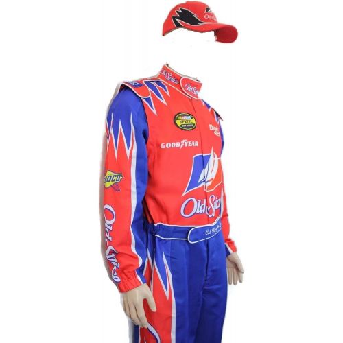  할로윈 용품OEM Cal Naughton Jr Jumpsuit + Cap Costume Talladega Nights