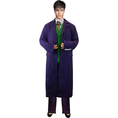  OEM Joker Full Costume Halloween Coat Vest Shirt Socks Tie Pants