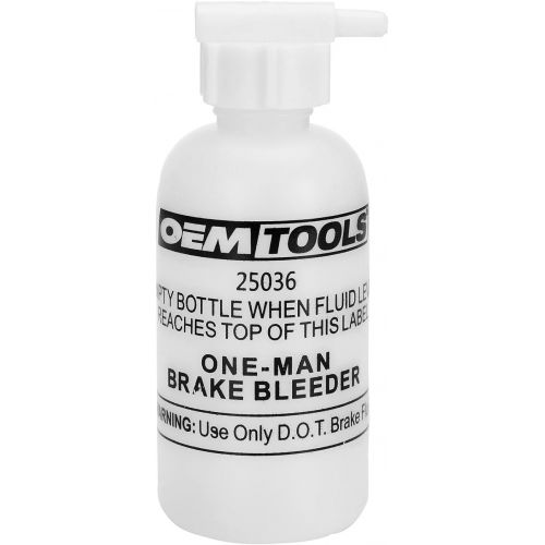  OEMTOOLS 25036 Bleed-O-Matic One-Man Brake Bleeder Kit | Bleed Your Brakes on Your Own | Bleeder Bottle Holds to the Vehicle with a Magnet, and Brakes are Bled by Pumping the Brake