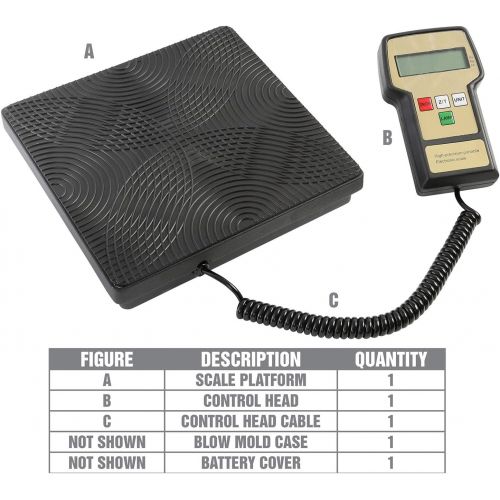  OEMTOOLS 24560 Digital Refrigerant Scale ((240 Lbs. Capacity)), 1 Pack