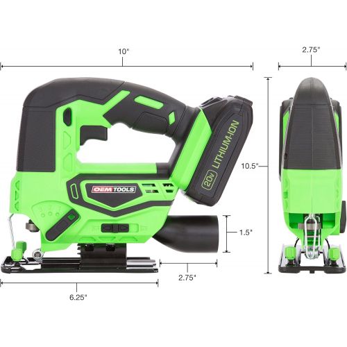  OEMTOOLS 24489 20V MAX Li-Ion Jig Saw