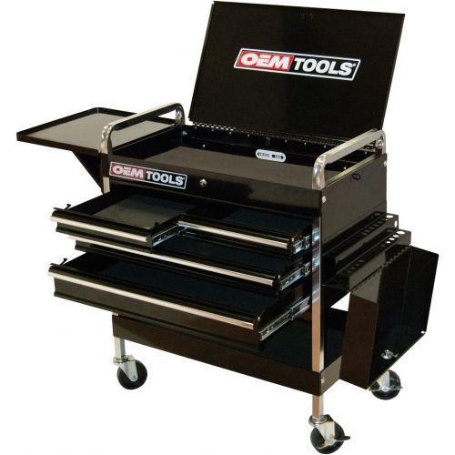  OEMTOOLS 24962 Service Cart with Four Drawers and One Tray