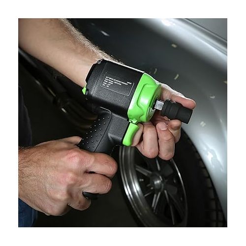  OEMTOOLS 24418 1/2 Inch Compact Air Impact Wrench, Green and Black Torque Wrench Air Gun, Impact Driver, 1/2 Impact Wrench, High Torque Impact Wrench