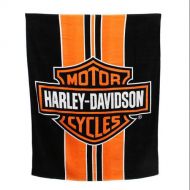 Generic-OEM Harley Davidson Logo and Racing Stripes Beach Blanket Towel 54 in. X 68 in.