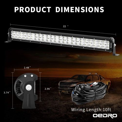  [아마존 핫딜] OEdRo OEDRO LED Light Bar 22 Inch 479W 52690LM Triple Row Work Light Spot Flood Combo Off Road Light LED Driving Fog Lights Boat Lighting for UTV ATV Jeep Truck SUV w/Wiring Harness, 3 Y