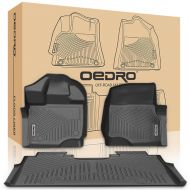 OEdRo oEdRo Floor Mats Liners Compatible for 2015-2019 Ford F-150 SuperCrew Cab- Unique Black TPE All-Weather Guard, Includes 1st & 2nd Front Row and Rear Floor Liner Full Set